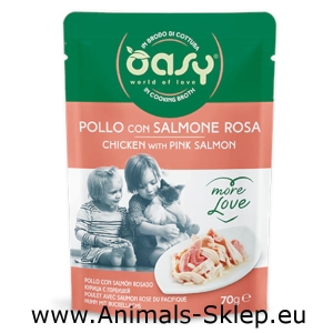 Oasy More Love Kurczak Łosoś saszetka dla kota 70g