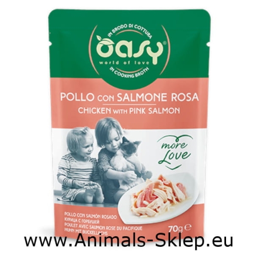 Oasy More Love Kurczak Łosoś saszetka dla kota 70g