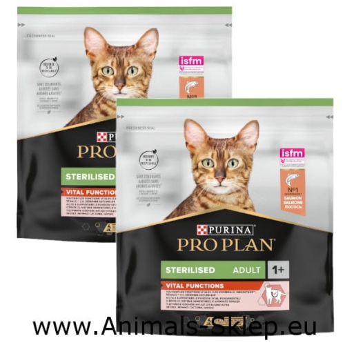 Purina Pro Plan Sterilised Vital Functions z łososiem 2x 400g