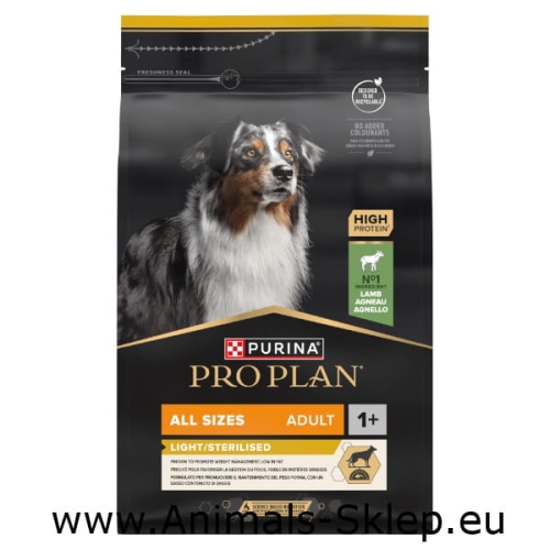 Purina Pro Plan All Size Adult Light Sterilised Lamb 3kg