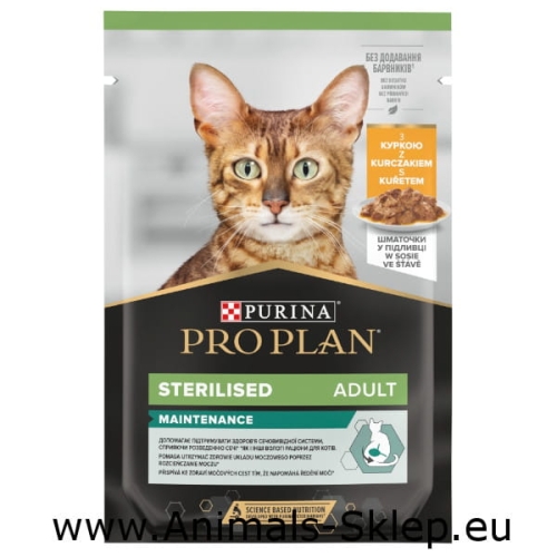 Purina Pro Plan Sterilised z kurczakiem saszetka 85g