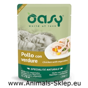 Oasy Natural Kurczak Warzywa saszetka dla kota 70g