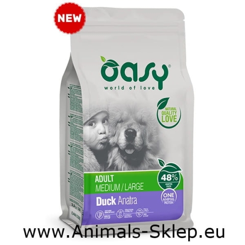 Oasy One Protein Medium Large Adult Kaczka 12kg