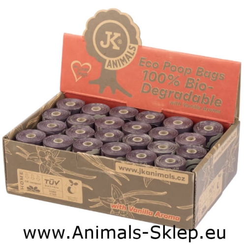 JK Animals biodegradowalne woreczki na odchody 24 x 15szt zapas
