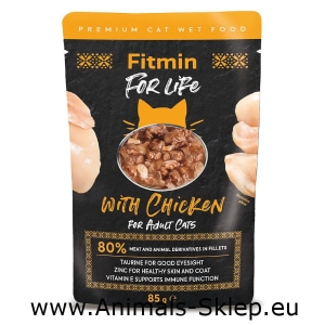 Fitmin For Life adlut cat z kurczakiem 85g