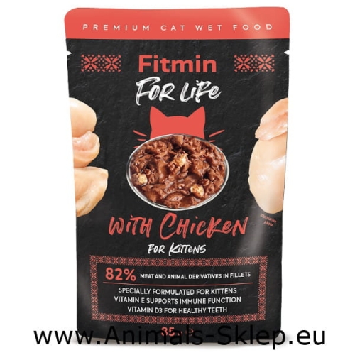 Fitmin For Life cat kitten z kurczakiem 85g