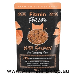 Fitmin For Life cat adult sterilized z łososiem 85g