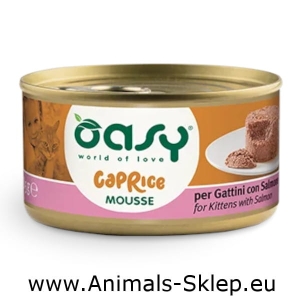 Oasy Caprice Mousse kitten z łososiem 85g
