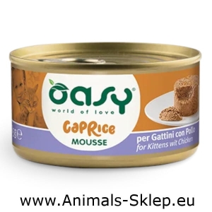 Oasy Caprice Mousse kitten z kurczakiem 85g