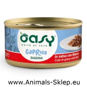 Oasy Caprice Cuts kawałki w sosie z wołowiną 85g