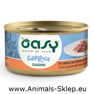 Oasy Caprice Cuts kawałki w sosie z łososiem i kurczakiem 85g