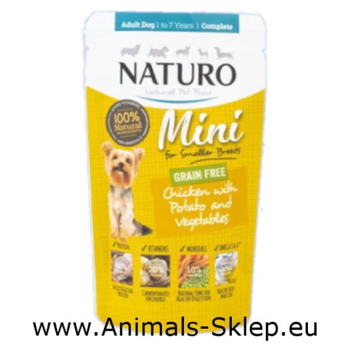 Naturo Mini Grain Free kurczak ziemniak 150g