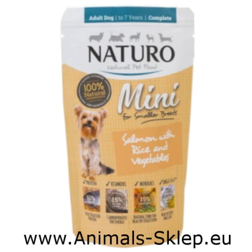 Naturo Mini Łosoś ryż warzywa 150g