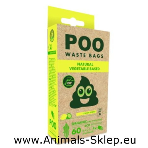 M-Pets Poo Woreczki na odchody 4x 15szt cytryna