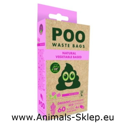 M-Pets Poo Woreczki na odchody 4x 15szt Róża
