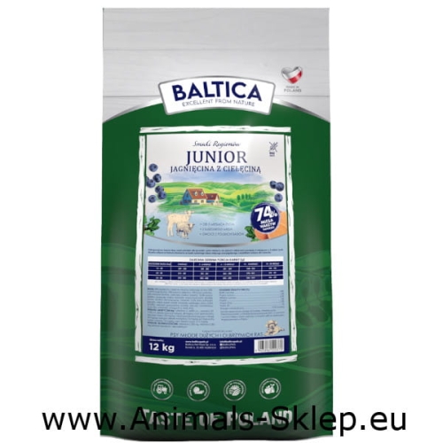 Baltica Smaki regionów Junior jagnięcina z cielęciną 12kg