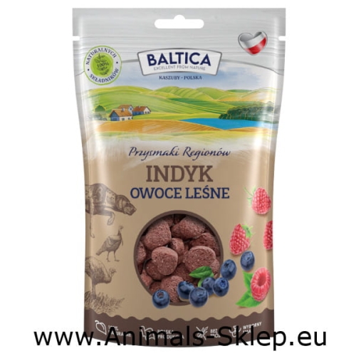 Baltica Smaki Regionów indyk owoce leśne przysmak dla psa 100g