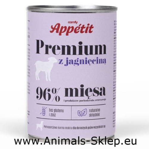 Comfy Appetit Premium puszka dla psa z jagnięciną 400g
