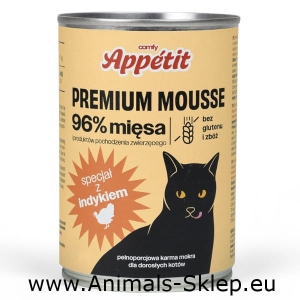 Comfy Appetit Premium puszka dla kota z indykiem 400g