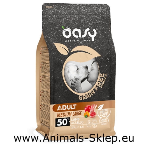 Oasy Grain Free Medium Large Adult Jagnięcina 12kg