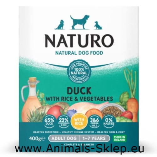 Naturo tacka kaczka z ryżem 400g