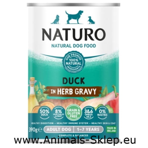 Naturo Grain Free kaczka jagoda w sosie 390g