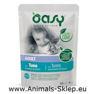 Oasy kawałki w sosie dla kota Adult tuńczyk 85g