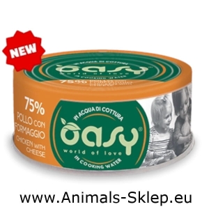 Oasy More Love kurczak serem puszka dla kota 70g