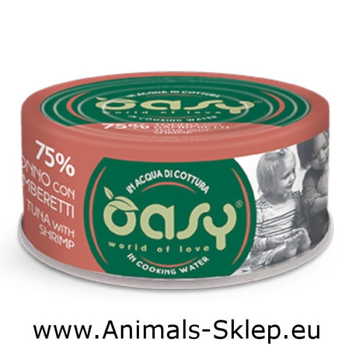Oasy More Love tuńczyk krewetki puszka dla kota 70g