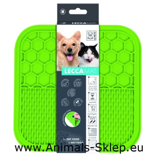 M-Pets Leeca Mat mata sensoryczna do lizania zielona M 21cm