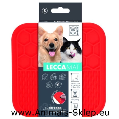 M-Pets Leeca Mat mata sensoryczna do lizania Czerwona S 15cm