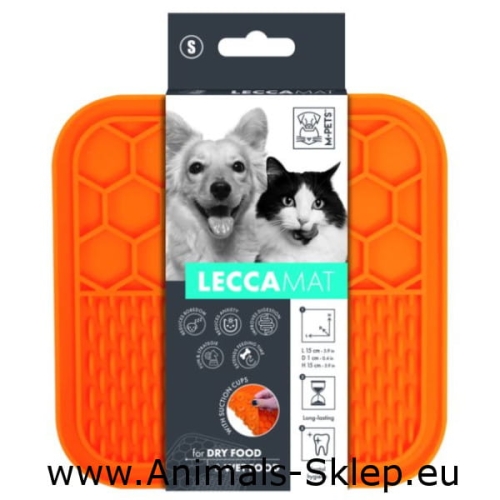M-Pets Leeca Mat mata sensoryczna do lizania pomarańczowa S 15cm