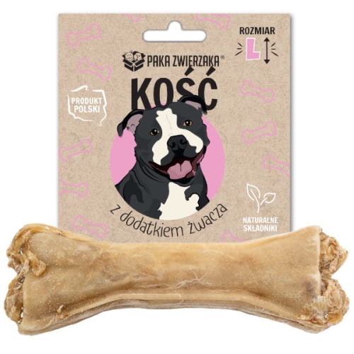 Paka Zwierzaka kość z dodatkiem żwacza L 13,5cm 70g