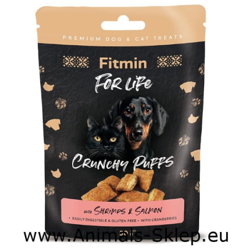 Fitmin For Life przysmak dla psów i kotów krewetki łosoś 50g