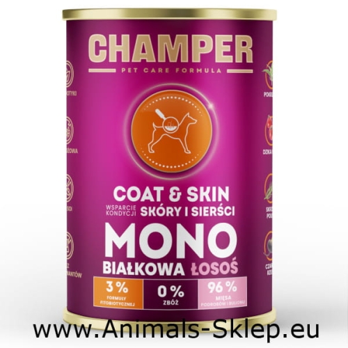 Champer Gastro łosoś monobiałkowa puszka dla psa 400g