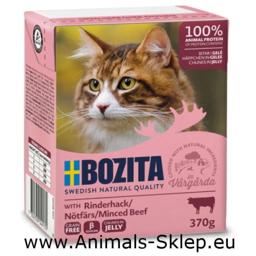 Bozita dla kota kawałeczki w galarecie siekana wołowina 370g