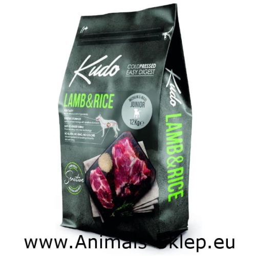 Kudo Jagnięcina Ryż Medium Maxi Junior 12kg
