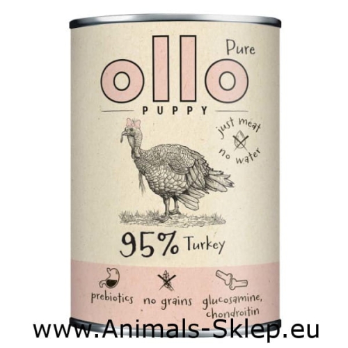 Ollo Pure Puppy Turkey Indyk 400g