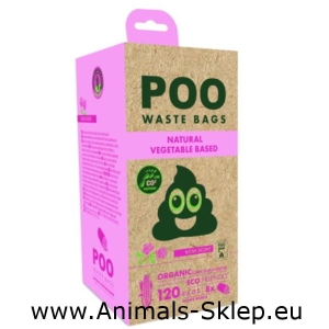 M-Pets Poo Woreczki na odchody 8x 15szt Róża