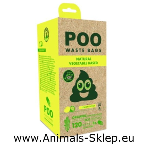 M-Pets Poo Woreczki na odchody 8x 15szt cytryna