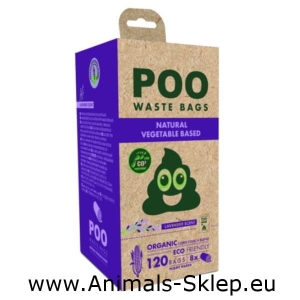 M-Pets Poo Woreczki na odchody 8x 15szt Lawenda