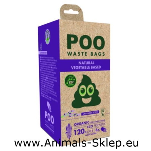 M-Pets Poo Woreczki na odchody 8x 15szt Lawenda