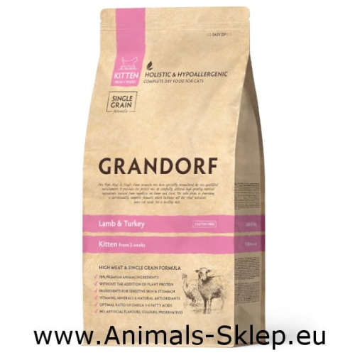 Grandorf Cat Lamb Turkey Kitten 400g - Jagnięcina Indyk dla kociąt