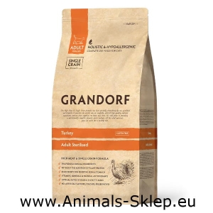 Grandorf Cat Turkey Adult Sterilised 2kg - Indyk dla kotów sterylizowanych