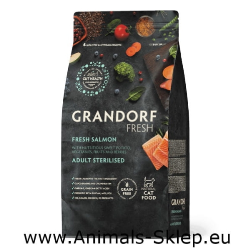 Grandorf Cat Fresh Adult Sterilised salmon 400g z łososiem dla kotów sterylizowanych