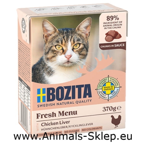 Bozita dla kota kawałeczki w sosie wątróbka z kurczaka 370g