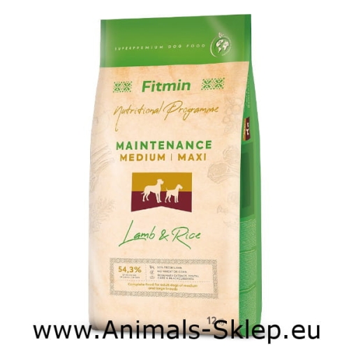 Dibaq Fitmin Medium Maxi Lamb Rice 12kg
