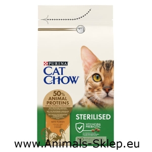 Purina Cat Chow Sterilised Turkey z indykiem 1,5kg