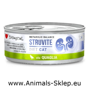 Disugual Karma mokra dla kota Weterynaryjna Struvite przepiórka 85g