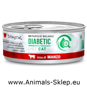 Disugual Karma mokra dla kota Weterynaryjna Diabetic Wołowina 85g
